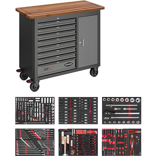 Mobile Werkbank Series L ∙ mit Sortiment