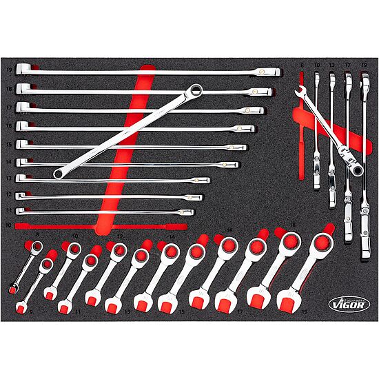 Jeu de clés mixtes à cliquet