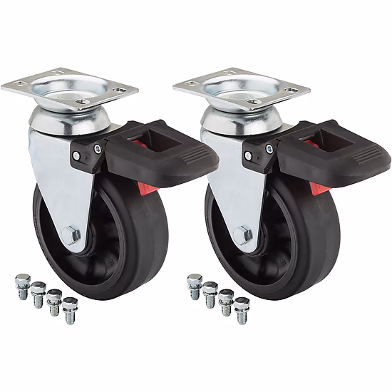 Swivel castor (pair) ∙ for tool trolleys series XL ∙ series XL Special and work benches