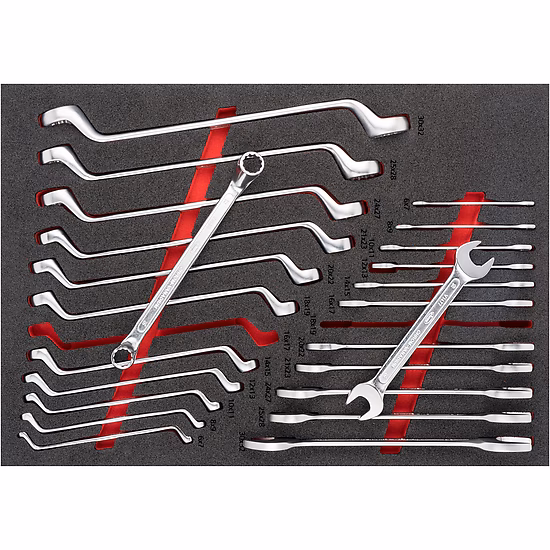 Double box-end and open-end wrench set