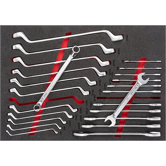 Double box-end and open-end wrench set