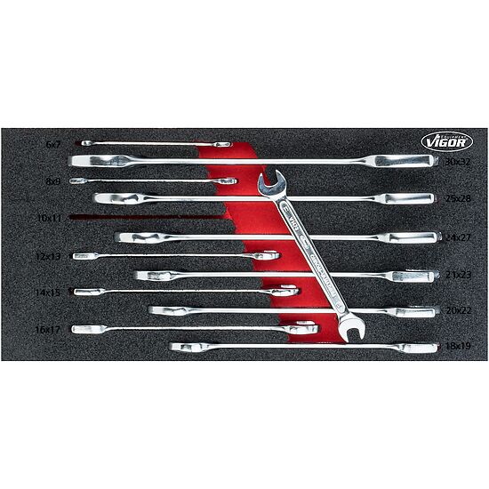 Double open-end wrench set