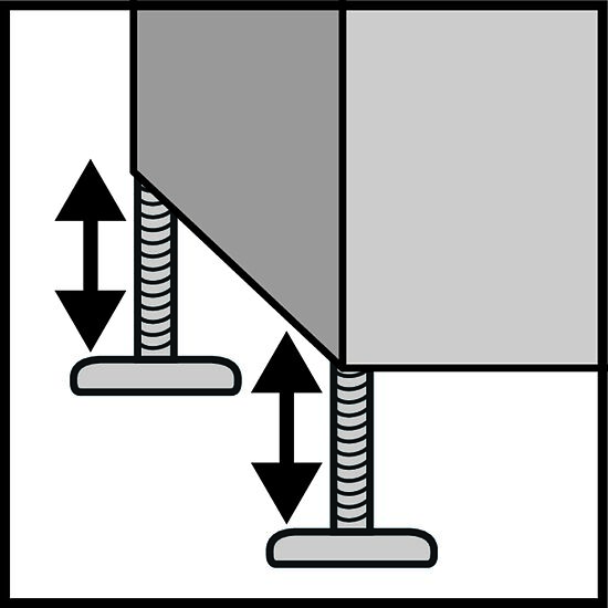 vigor hoehenverstellbar schrankmodul piktogramm