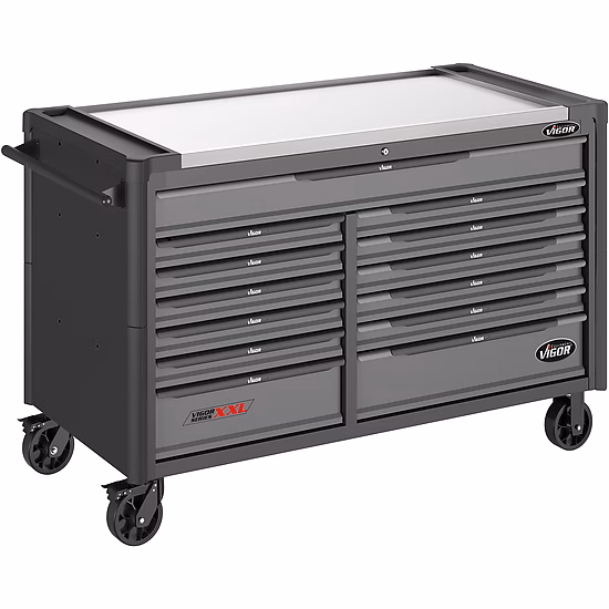 Werkstattwagen Series XXL ∙ Edelstahl-Arbeitsplatte ∙ leer