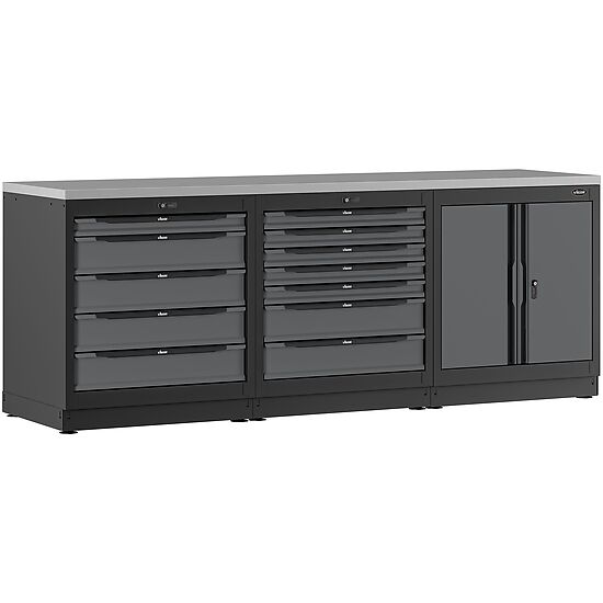 Schrankwand-Kombination ∙ Starter-Paket ∙ Edelstahl