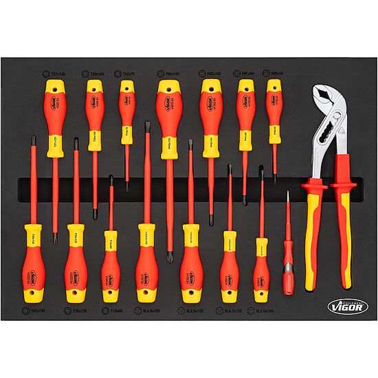 Jeu de tournevis isolés