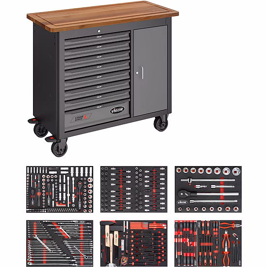 Mobile Werkbank Series L ∙ mit Sortiment