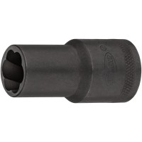 Extractor socket with spiral profile