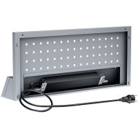 Perforated tool panel plate with power supply 676 mm