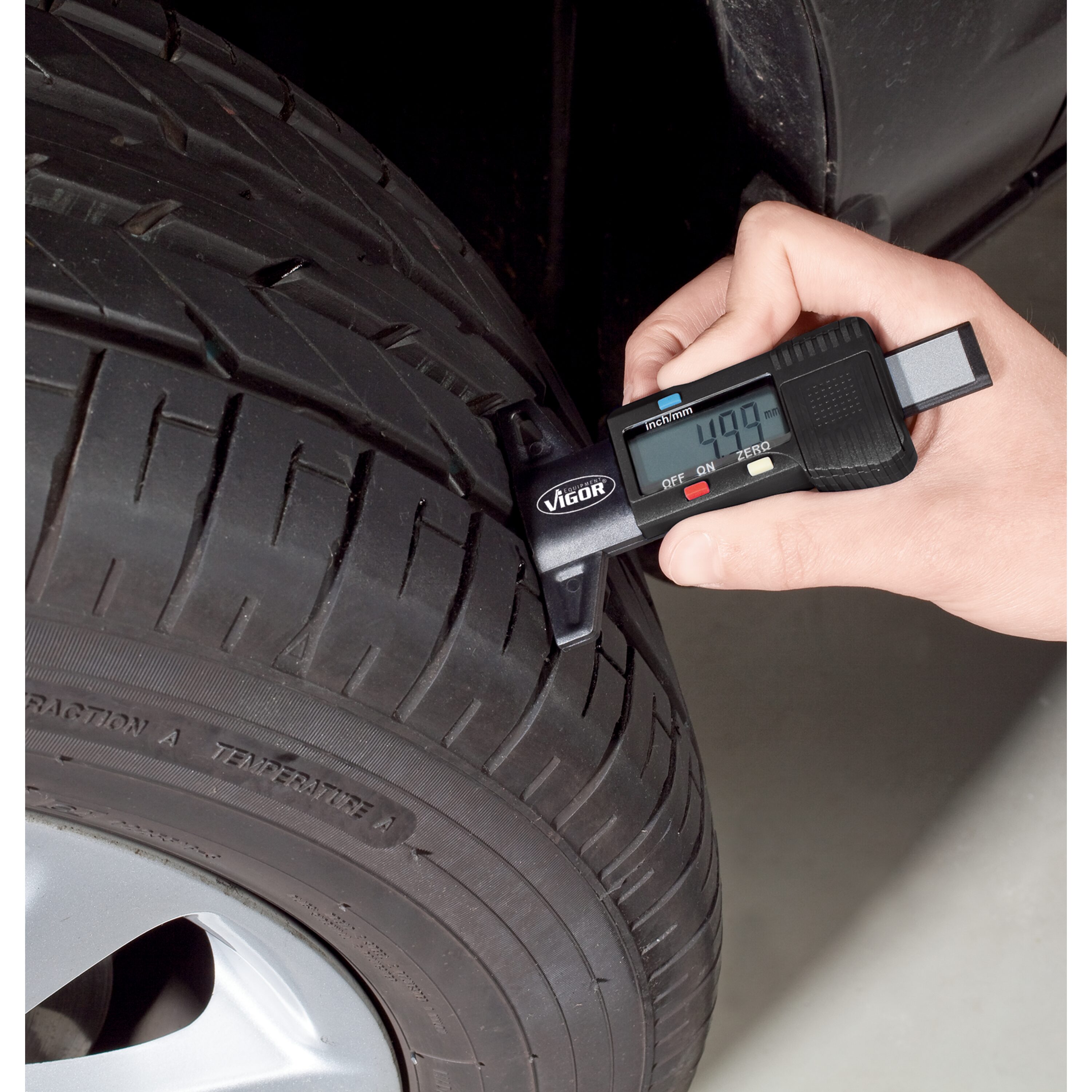 Trucks Portable Tyre Tread Depth Gauge for Cars Vans ZHENA Prefessional Tyre Tread Depth Gauge（0-11mm 