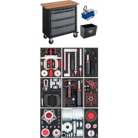 Mobile work bench Series XL with specialty tool assortment
